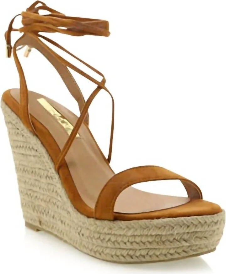 Women's Sloane Wedge Heels In Tan Suede