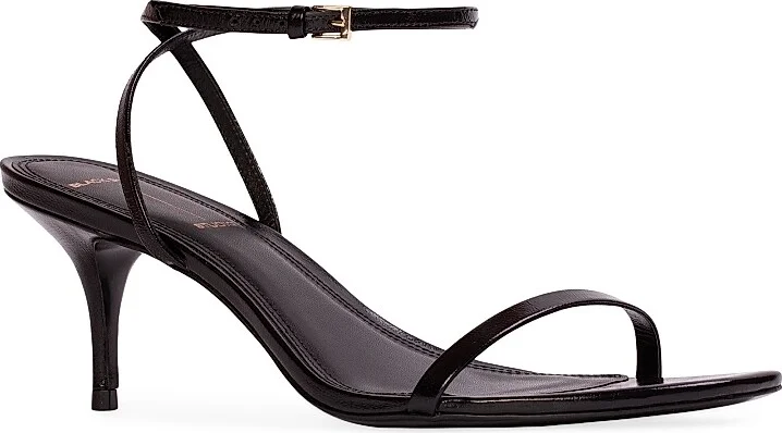 Women's Slone 65MM Leather Sandals - Black Leather - Size 6 - Image 2
