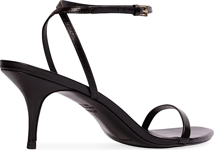 Women's Slone 65MM Leather Sandals - Black Leather - Size 6 - Image 3