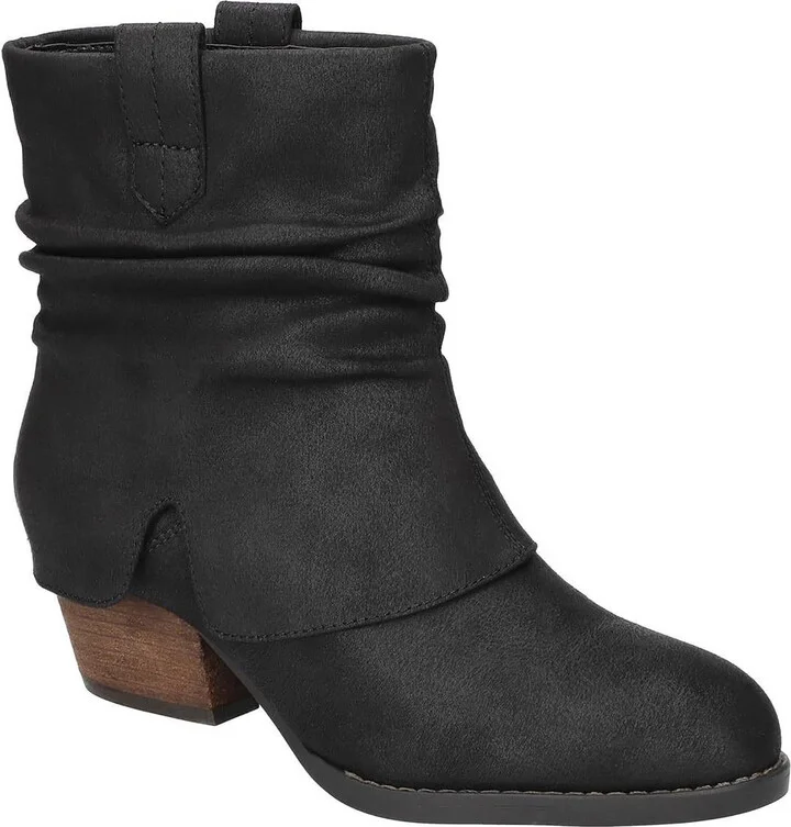 Womens Slouchy Faux Suede Ankle Boots