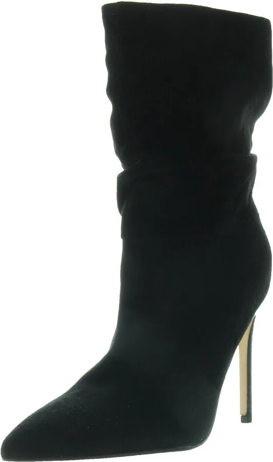 Womens Slouchy Faux Suede Mid-Calf Boots