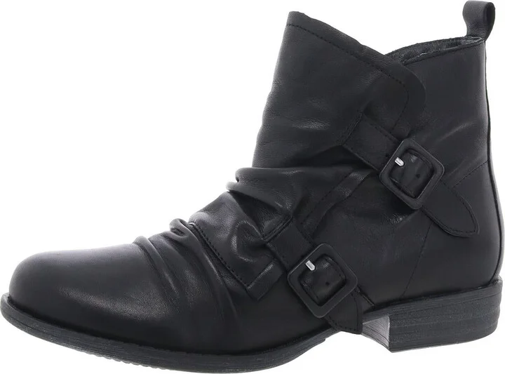 Womens Slouchy Leather Ankle Boots