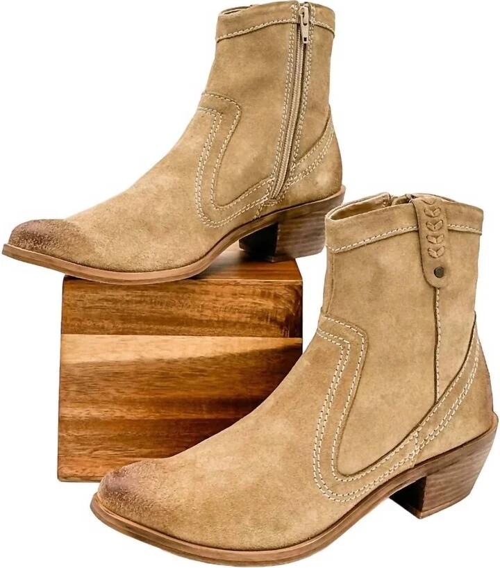 Women's Smithy Suede Ankle Boot In Tan