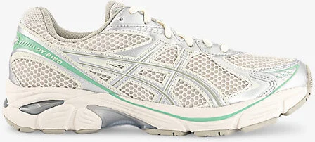 Womens Smoke Grey Peppermiint Gt-2160 Mesh and Faux-Leather Low-Top Trainers 7