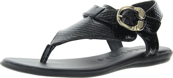 Womens Snake Print Faux Leather Ankle Strap