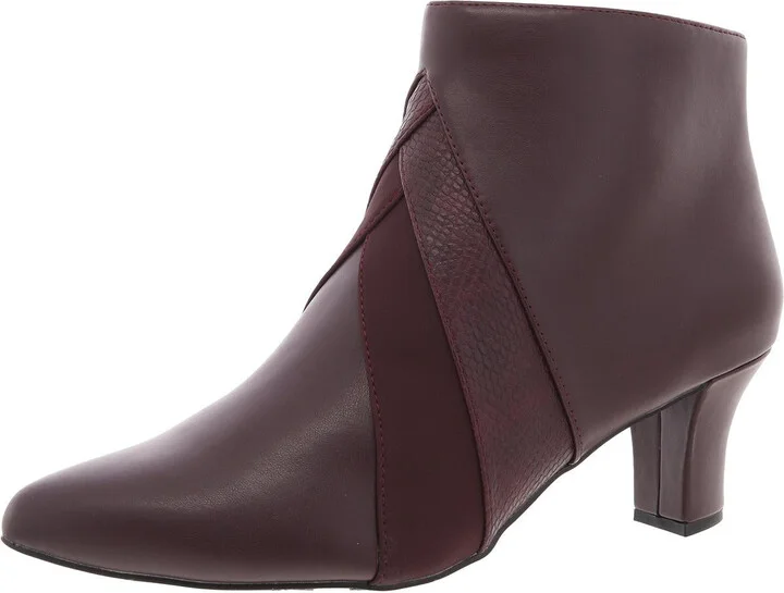 Womens Snake Print Faux Leather Booties