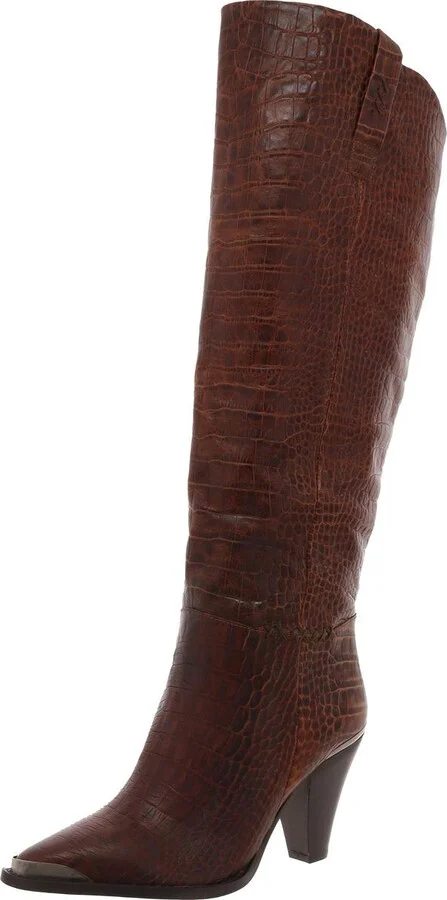 Womens Snake Print Over-The-Knee Boots