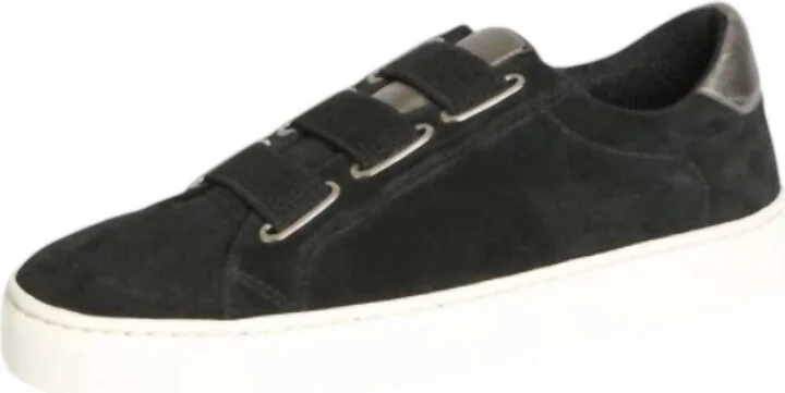 Women's Sneak Easy Sneaker In Sde/calf Met/black/petro