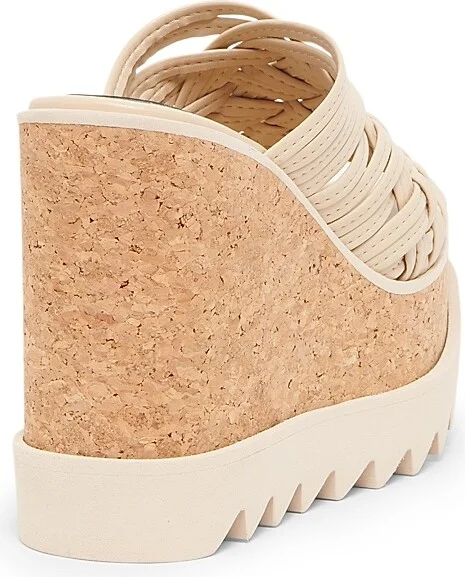 Women's Sneak-Elyse 105MM Platform Wedge Sandals - Ecru - Size 6 - Image 3