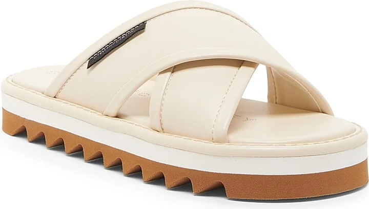 Women's Sneak-Elyse 50MM Platform Slides - Cream - Size 6 Sandals - Image 2