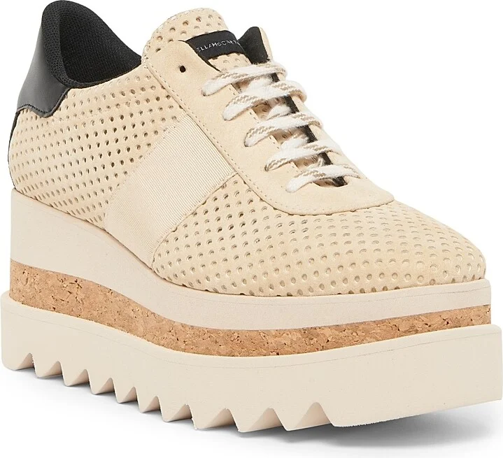Women's Sneakelyse 80MM Perforated Platform Sneakers - Dust - Size 6 - Image 2