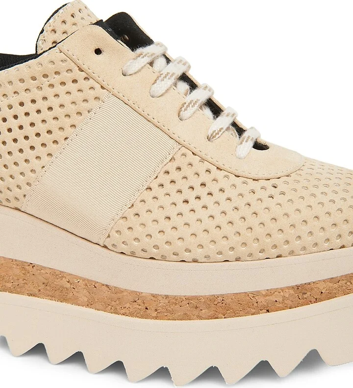 Women's Sneakelyse 80MM Perforated Platform Sneakers - Dust - Size 6 - Image 5