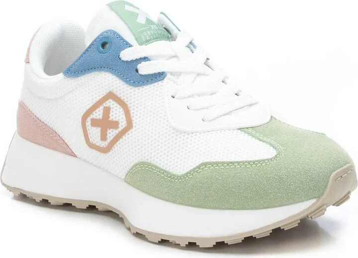 Women's Sneakers By Xti, White With Multicolor Accent - Image 2