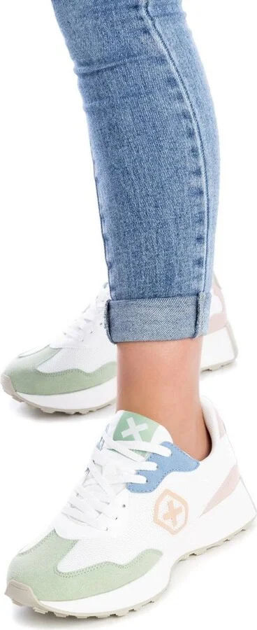 Women's Sneakers By Xti, White With Multicolor Accent - Image 3