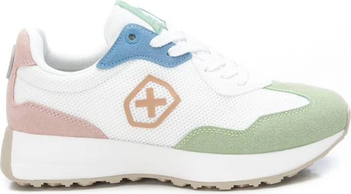 Women's Sneakers By Xti, White With Multicolor Accent