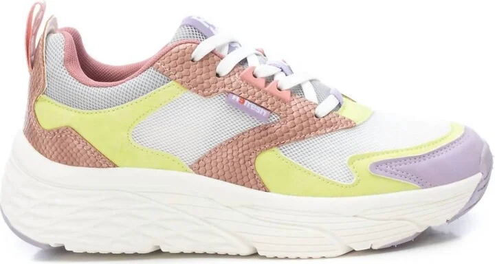 Women's Sneakers In Pink With Multicolor Accent