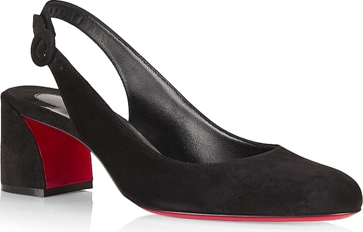 Women's So Jane 55MM Suede Slingback Pumps - Black - Size 7 - Image 2