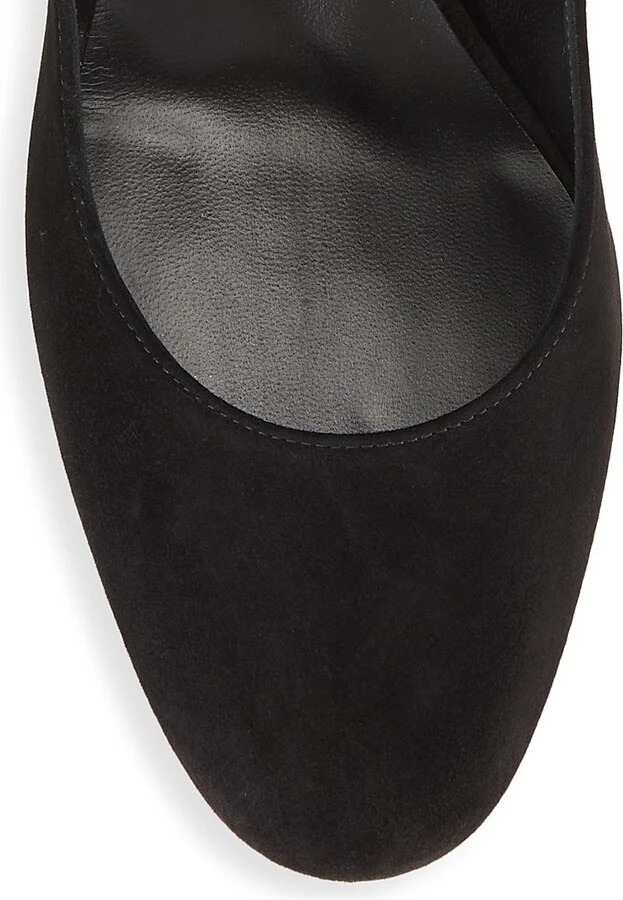 Women's So Jane 55MM Suede Slingback Pumps - Black - Size 7 - Image 4