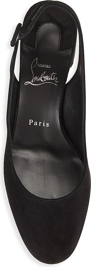Women's So Jane 55MM Suede Slingback Pumps - Black - Size 7 - Image 5