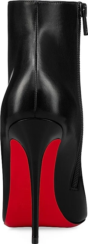 Women's So Kate 100MM Leather Booty Booties - Black - Size 4 - Image 4