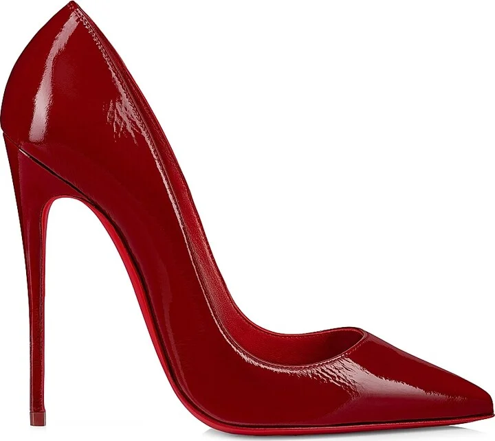 Women's So Kate 120MM Patent Leather Pumps - Loubi - Size 4