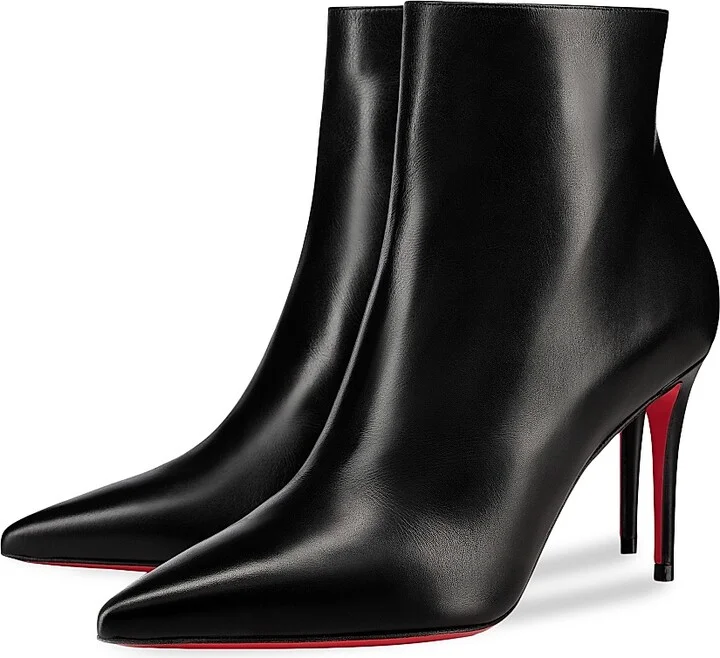 Women's So Kate 85MM Leather Booties - Black - Size 5 - Image 2