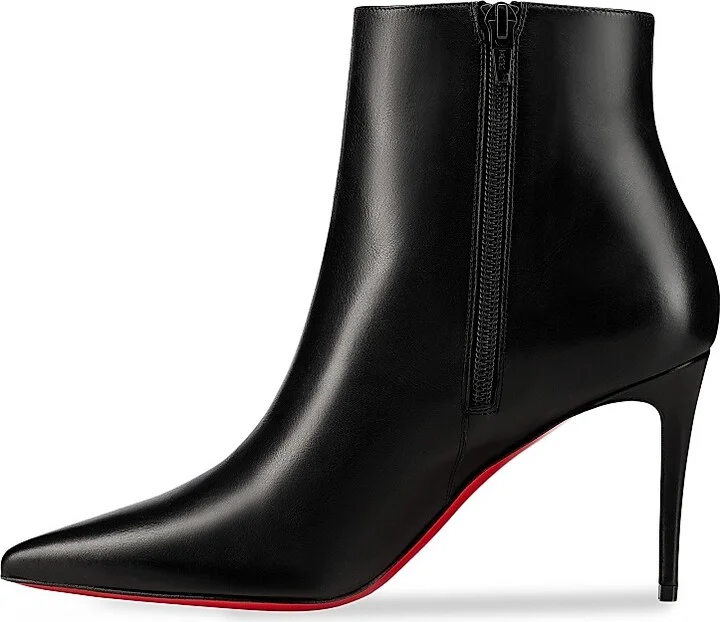 Women's So Kate 85MM Leather Booties - Black - Size 5 - Image 3