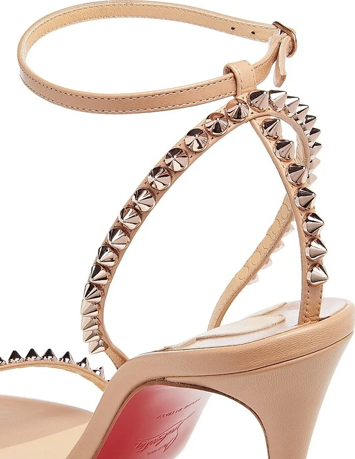 Women's So Me 100MM Leather Sandals - Black - Size 5 - Image 10