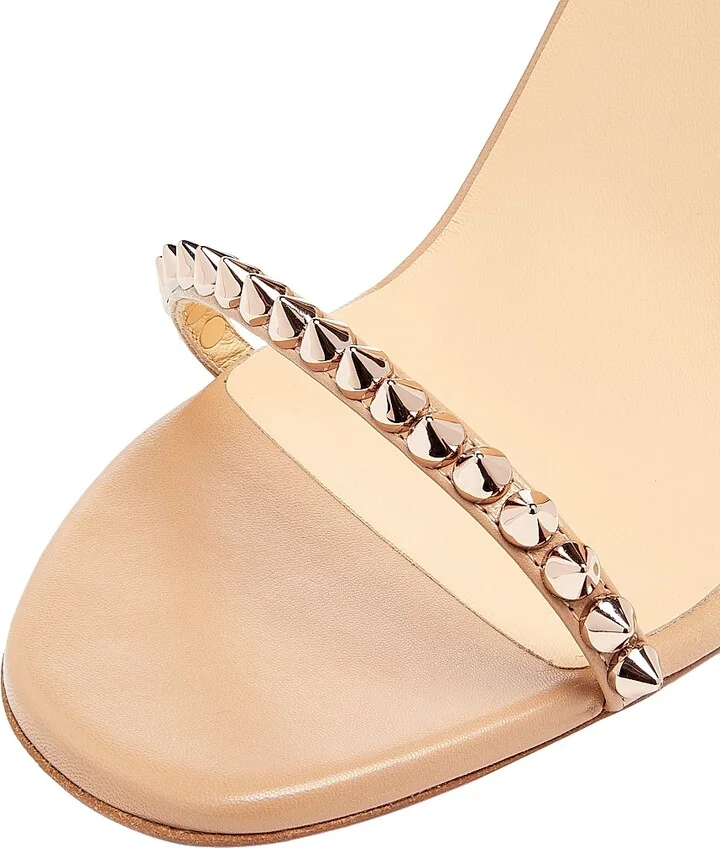 Women's So Me 100MM Leather Sandals - Black - Size 5 - Image 11