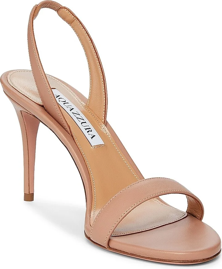 Women's So Nude 85MM Leather Sandals - Powder Pink - Size 7 - Image 2