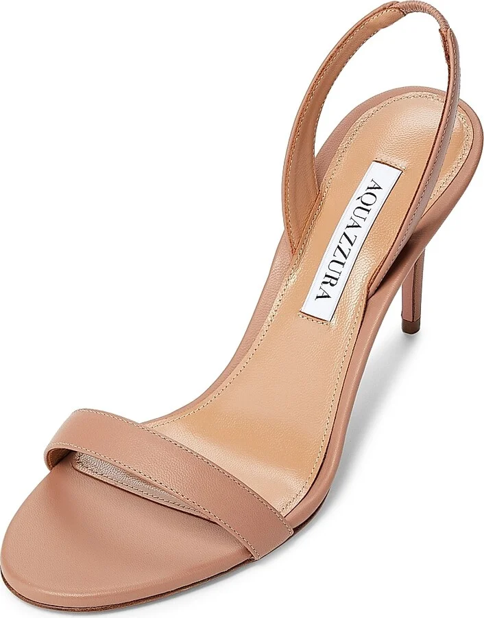 Women's So Nude 85MM Leather Sandals - Powder Pink - Size 7 - Image 3