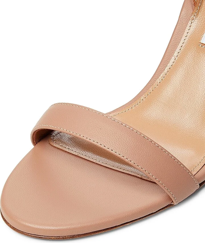Women's So Nude 85MM Leather Sandals - Powder Pink - Size 7 - Image 4