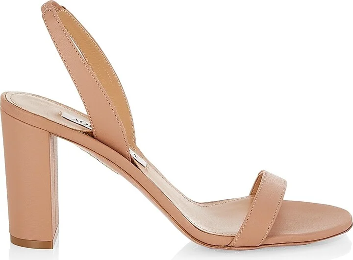 Women's So Nude Leather Sandals - Powder Pink - Size 11.5