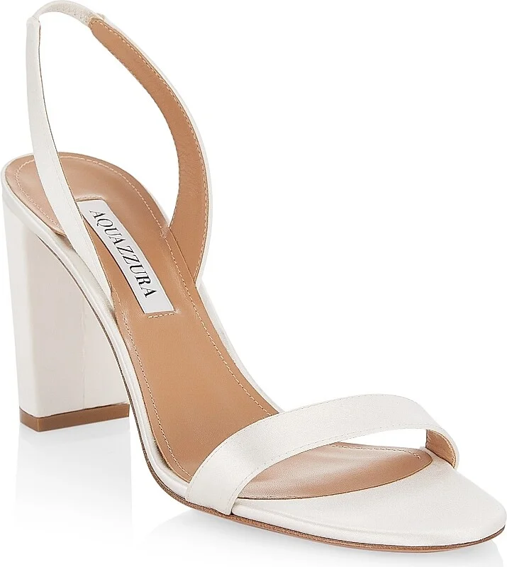 Women's So Nude Satin Slingback Sandals - White - Size 9.5 - Image 2