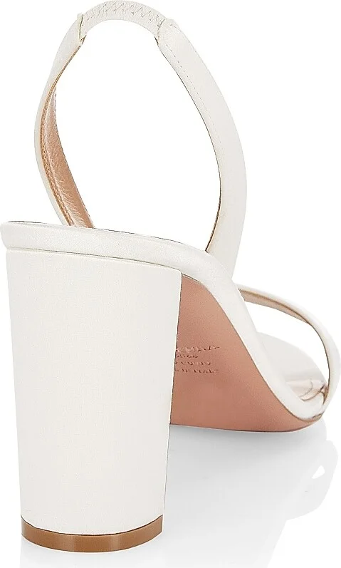 Women's So Nude Satin Slingback Sandals - White - Size 9.5 - Image 3