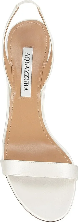 Women's So Nude Satin Slingback Sandals - White - Size 9.5 - Image 5