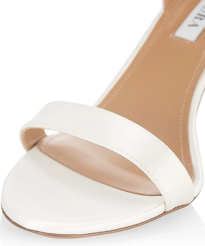 Women's So Nude Satin Slingback Sandals - White - Size 9.5 - Image 6