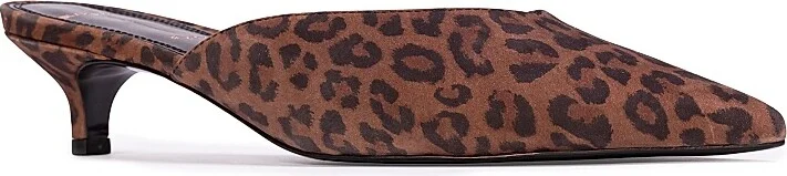 Women's Sofia 35MM Print Mules - Leopard Nubuck - Size 5 - Image 2