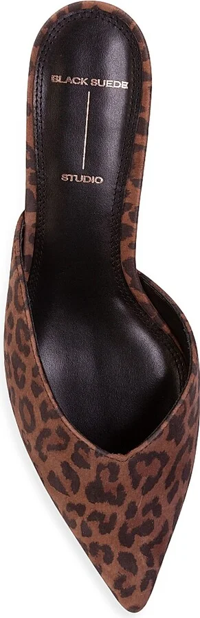 Women's Sofia 35MM Print Mules - Leopard Nubuck - Size 5 - Image 3