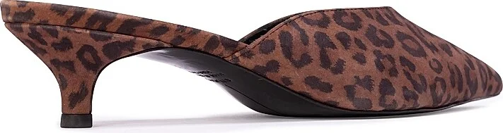 Women's Sofia 35MM Print Mules - Leopard Nubuck - Size 5 - Image 4