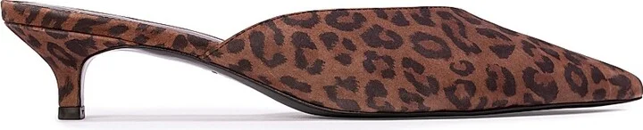 Women's Sofia 35MM Print Mules - Leopard Nubuck - Size 5