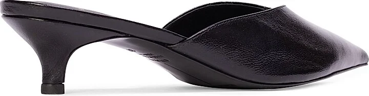 Women's Sofia 35MM Slipper Mules - Black Leather - Size 5 - Image 4