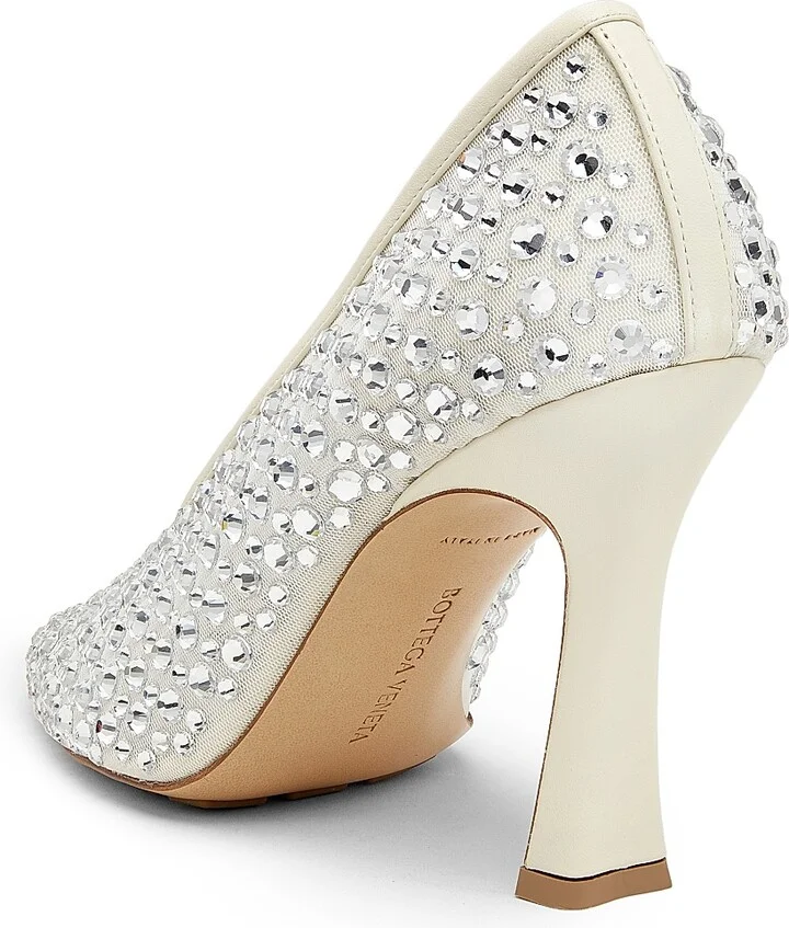 Women's Sofia 90MM Crystal-Embellished Leather Pumps - Sea Salt Crystal - Size 6 - Image 3