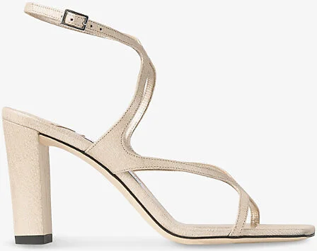 Womens Soft Gold Azie 85 Leather Heeled Sandals Eur 35.5/2.5 Uk Women