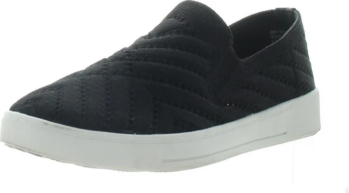 Womens Solid Canvas Slip-On Sneakers