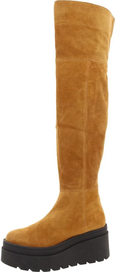 Womens Solid Knee-High Boots