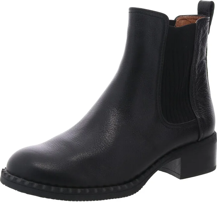 Womens Solid Leather Chelsea Boots