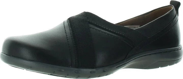 Womens Solid Leather Flat Shoes