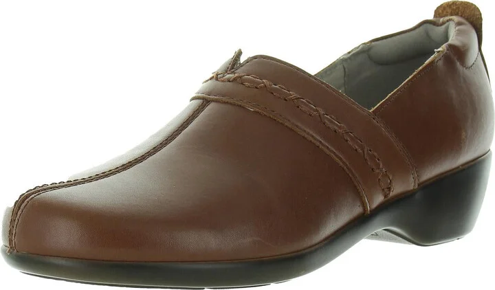 Womens Solid Leather Flat Shoes