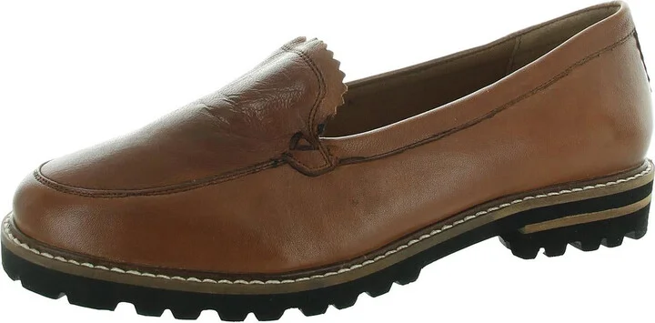 Womens Solid Leather Loafers